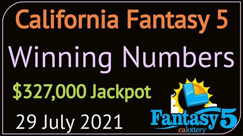 Past California Fantasy 5 Numbers 2021 .
